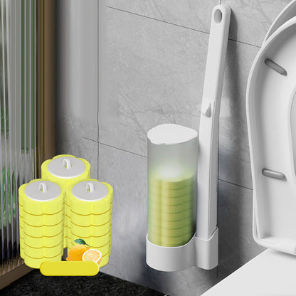 Frischo | Escobilla de WC desechable con soporte y 18 cabezales