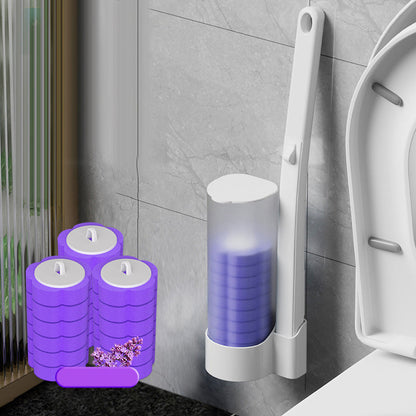 Frischo | Escobilla de WC desechable con soporte y 18 cabezales