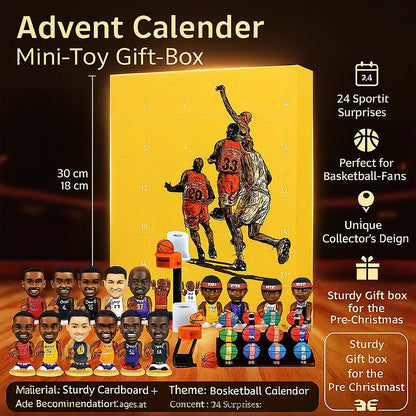 Korbino | Calendario dell'Avvento a tema basket con 24 mini figure e sorprese