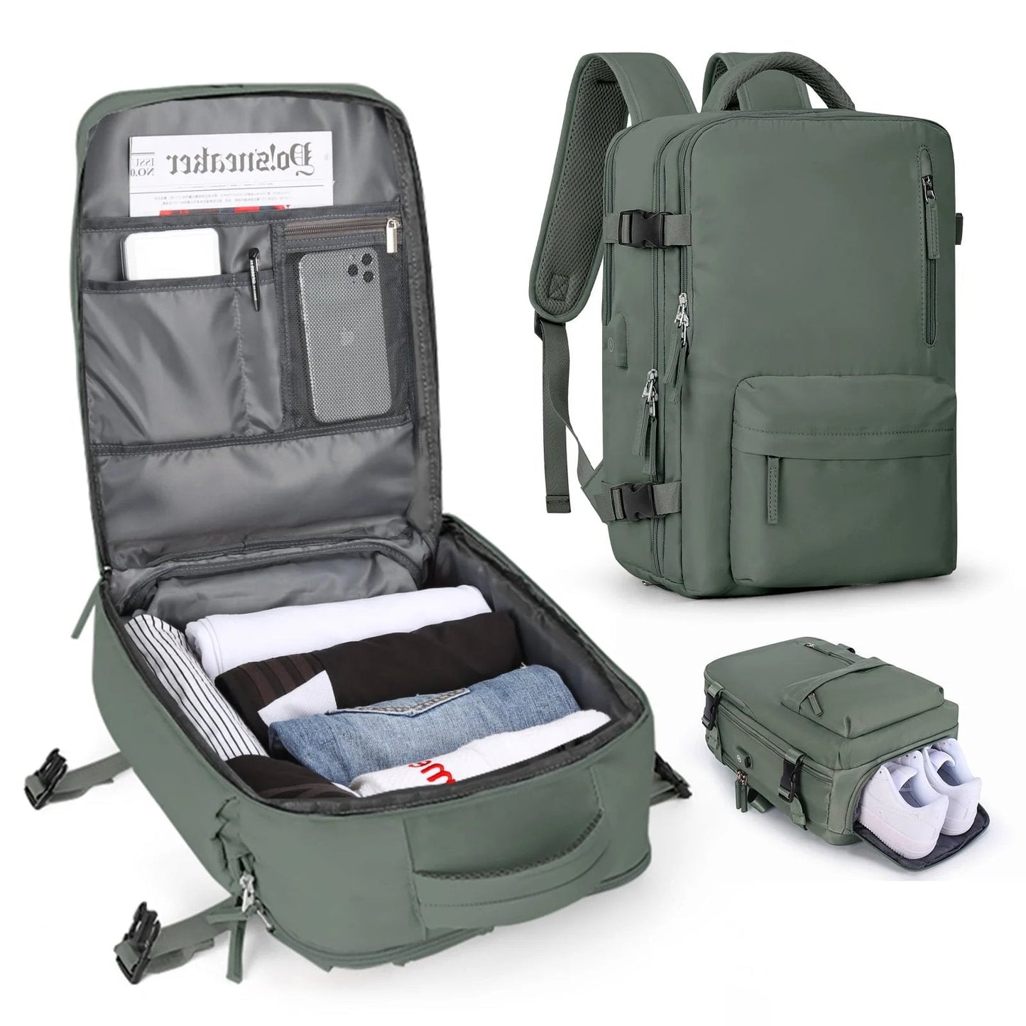 Travelliva | Multifunktionaler Damen-Rucksack 35L 12