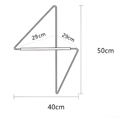 Triad – geometryczny stojak na ubrania z metalu | wszechstronna garderoba wielofunkcyjna