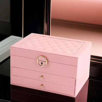 LuxeTrove | Portagioie in similpelle PU a più scomparti, 23 x 17 cm