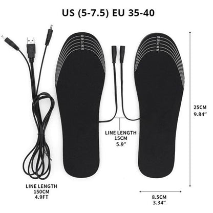 Solvary | Plantillas térmicas USB hasta 50 °C, recortables, EU 35–44