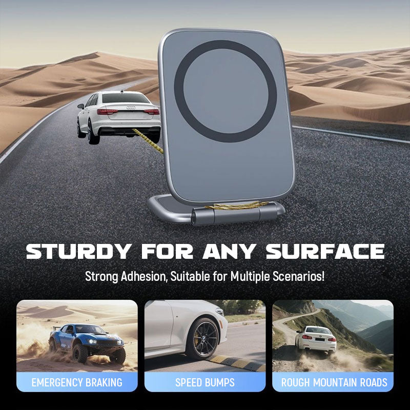 Magnava | Magnetic Car Phone Holder, Ultra-Slim and Foldable