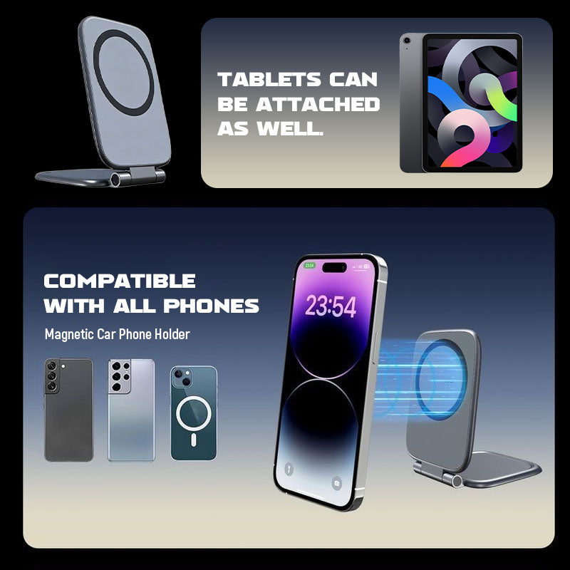 Magnava | Magnetic Car Phone Holder, Ultra-Slim and Foldable