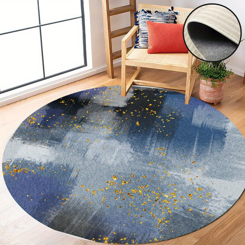 LunaWeave | Tappeto rotondo antiscivolo alla moda | Tappeto boho moderno con design lavabile per ogni casa