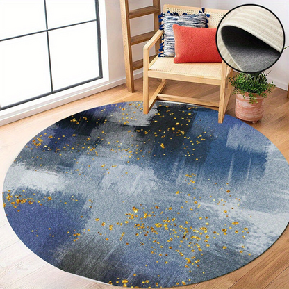 LunaWeave | Tappeto rotondo antiscivolo alla moda | Tappeto boho moderno con design lavabile per ogni casa