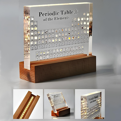 Elementa Lux | illuminated periodic table with real element samples