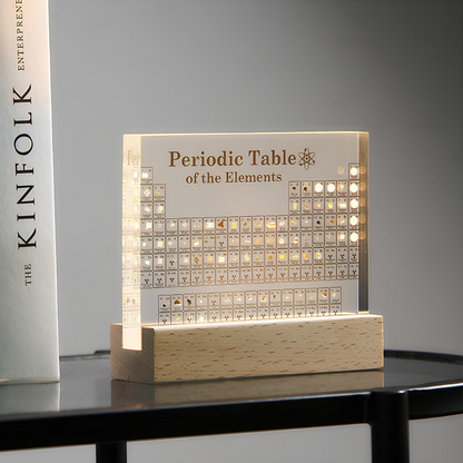 Elementa Lux | illuminated periodic table with real element samples