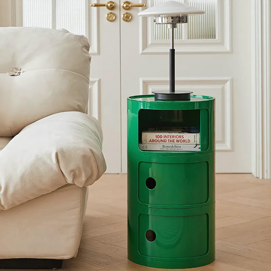 Nera Krog | Tavolino di design a botte con ripiano in legno