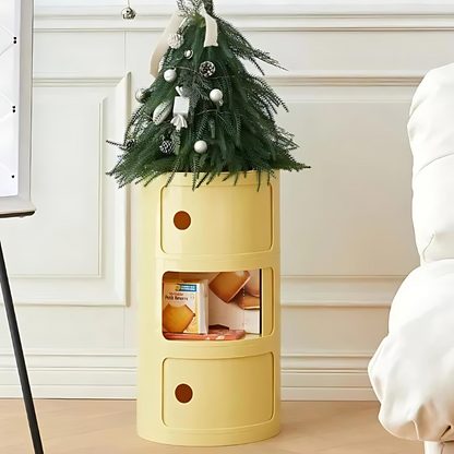 Nera Krog | Tavolino di design a botte con ripiano in legno