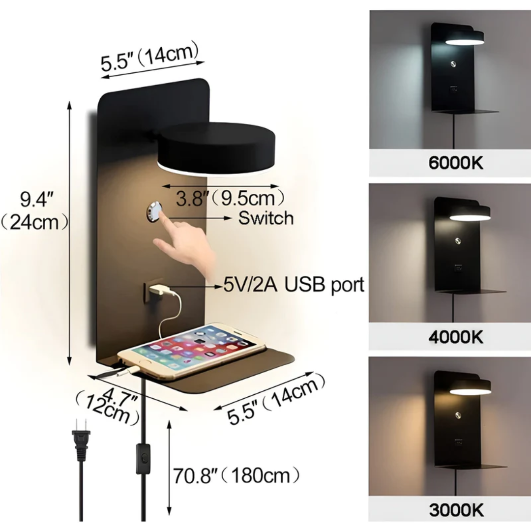 Lunvion Ray | lampada da parete LED minimalista per interni moderni