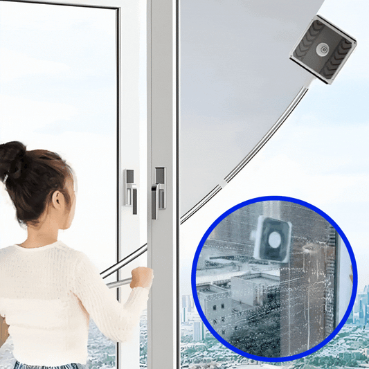 GlassBoom | Magnetischer Fensterputzer für innen und außen mit Teleskopgriff