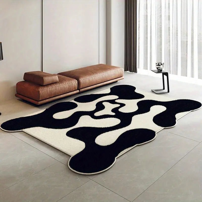 WaveLoom | Tappeto dal design minimalista a onde | Morbido e facile da pulire | Poliestere premium