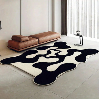 WaveLoom | Tappeto dal design minimalista a onde | Morbido e facile da pulire | Poliestere premium