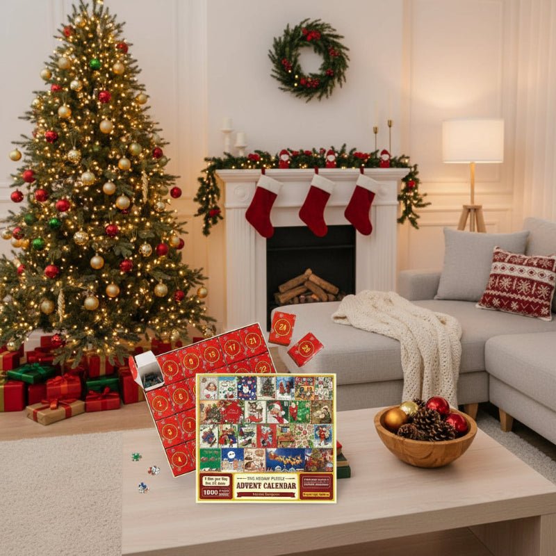 Puzzvent | Puzzle Adventskalender mit 1000 Teilen und Weihnachtsmotiv