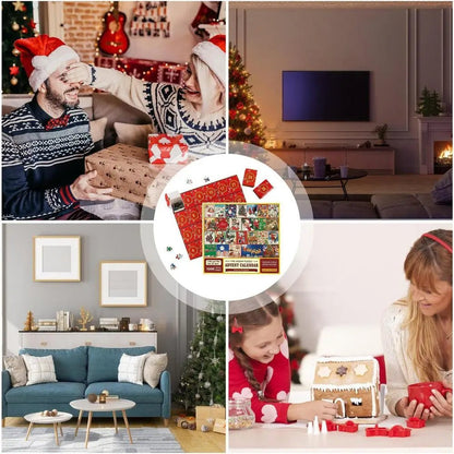 Puzzvent | Puzzle Adventskalender mit 1000 Teilen und Weihnachtsmotiv