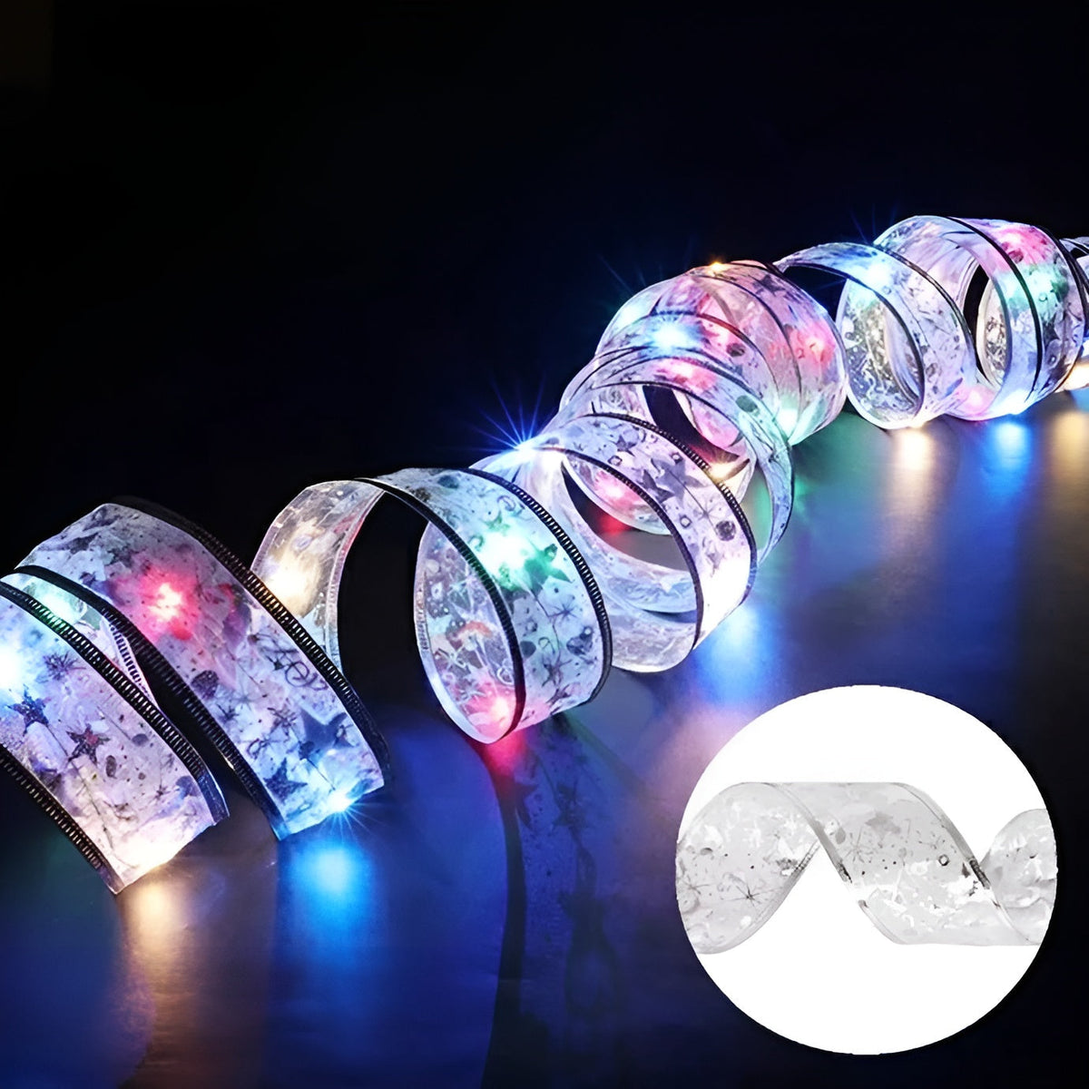 Weihnachtsgirlande mit Lichtern | LED Weihnachtsdeko für Fenster & Wohnzimmer | Warmweiß & Multicolor | 5 m / 10 m