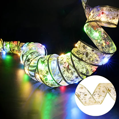 Weihnachtsgirlande mit Lichtern | LED Weihnachtsdeko für Fenster & Wohnzimmer | Warmweiß & Multicolor | 5 m / 10 m