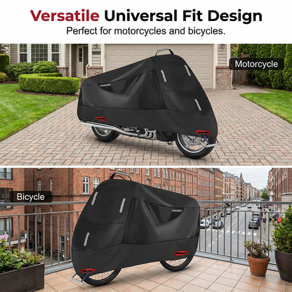 Planvero | Copertura per moto in tessuto Oxford con strisce riflettenti, M–4XL