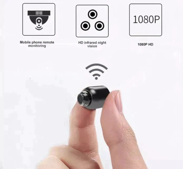 Wachora | Pack de 2 minicámaras de vigilancia con wifi, 1080p y visión nocturna