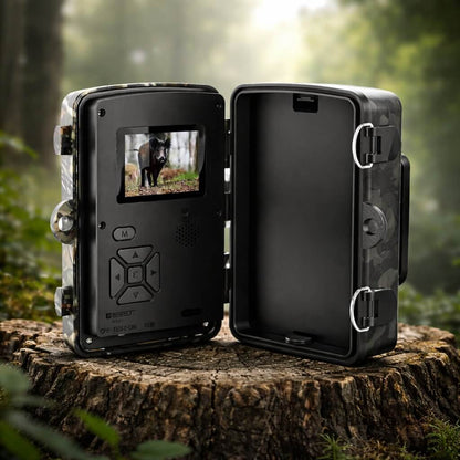Wild camera with night vision & motion detector | Weatherproof outdoor camera for photo & video | ForestGuard