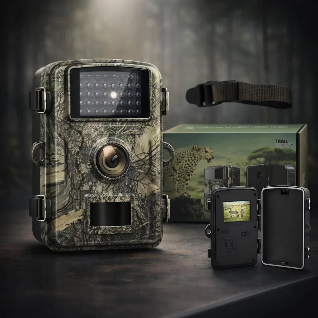 Wild camera with night vision & motion detector | Weatherproof outdoor camera for photo & video | ForestGuard