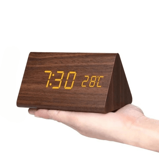 Woodsense | Elegante LED-Holzuhr mit Sprachsteuerung 0