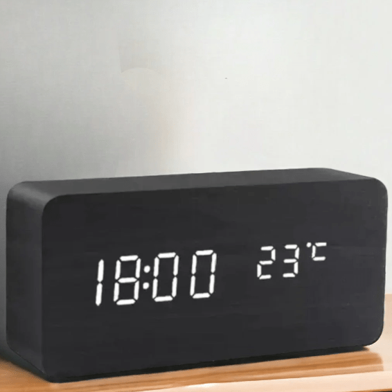 Woodsense | Elegante LED-Holzuhr mit Sprachsteuerung 5