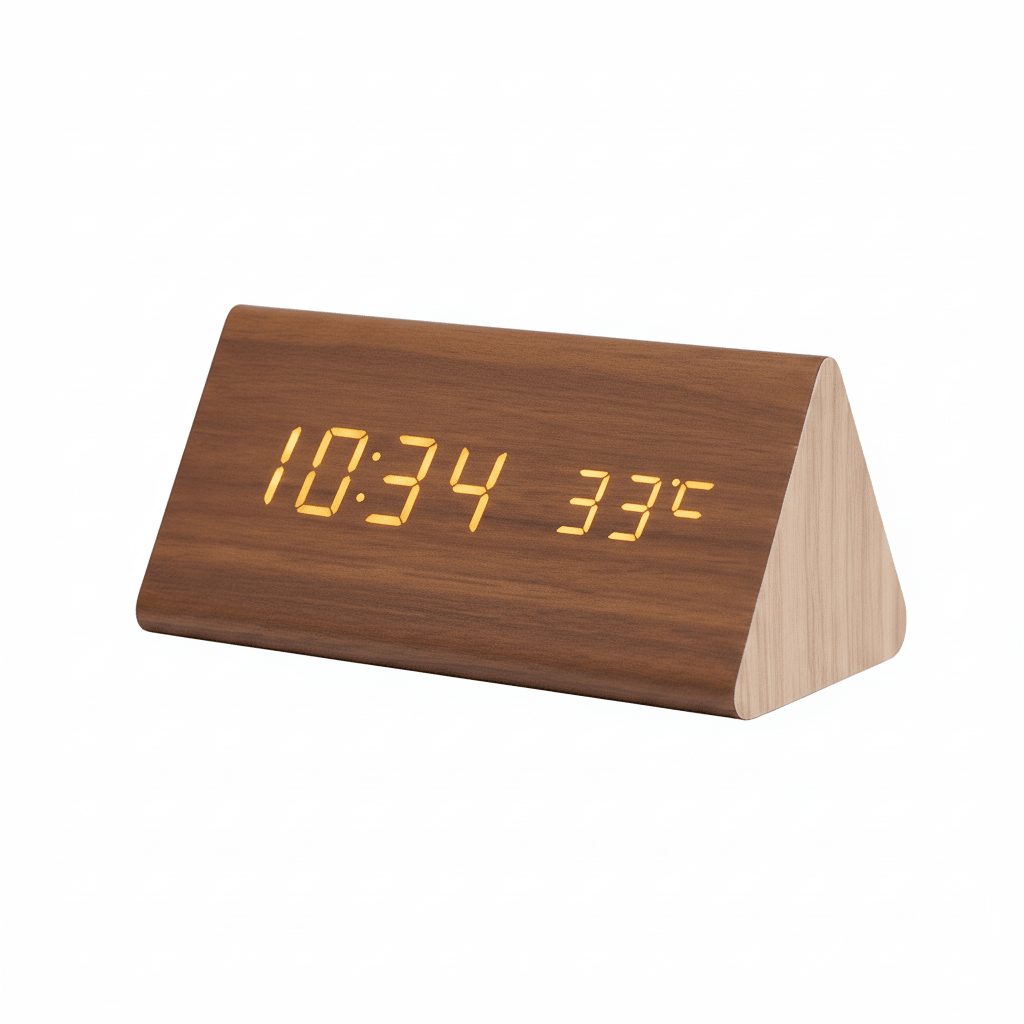 Woodsense | Elegante LED-Holzuhr mit Sprachsteuerung 7