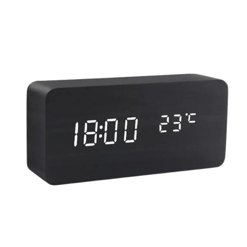 Woodsense | Elegante LED-Holzuhr mit Sprachsteuerung 8
