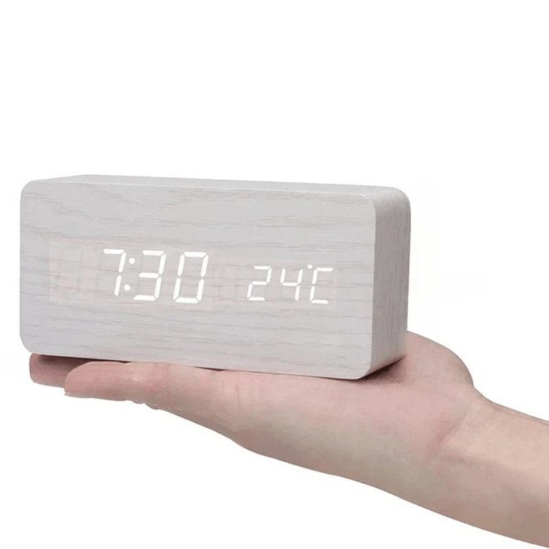 Woodsense | Elegante LED-Holzuhr mit Sprachsteuerung 9