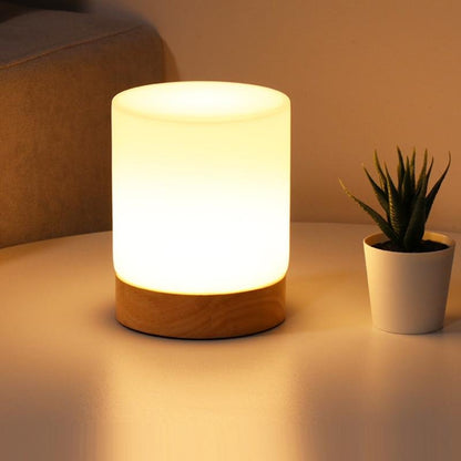 Mirex Aura | Dimmbarer LED Touch-Tischlampe mit 360° Licht und USB-Ladung