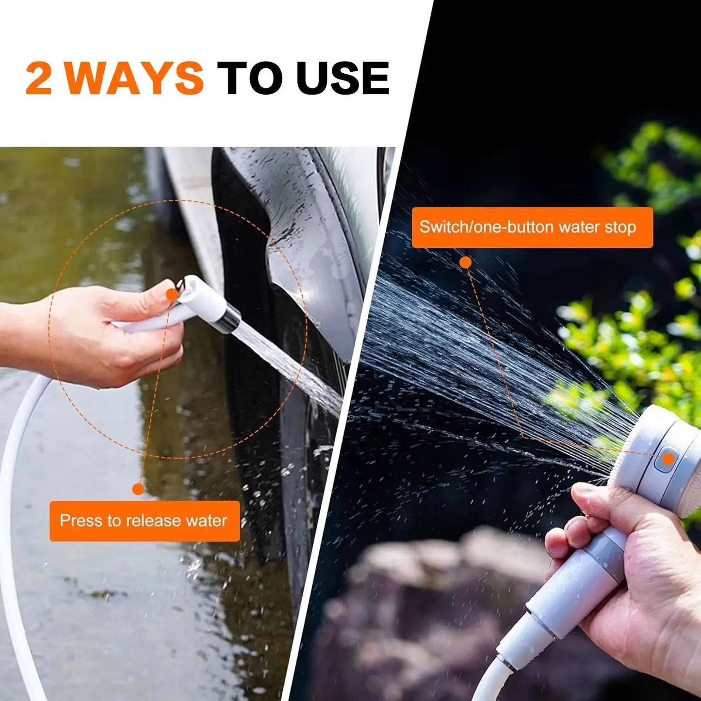 Zorenza | Tragbare Outdoor-Dusche mit USB-Ladefunktion 3