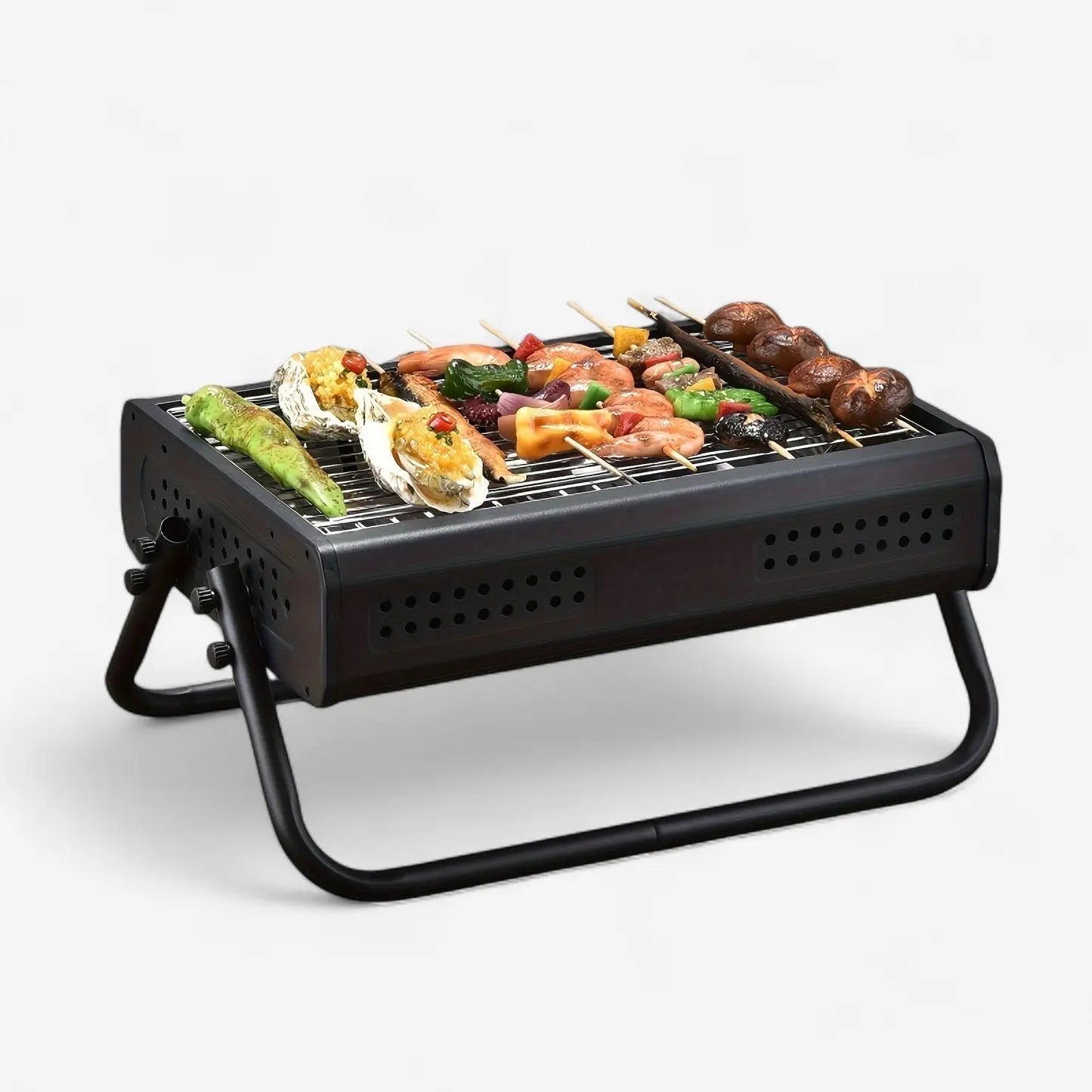 Zorenza | Tragbarer Holzkohlegrill mit Klappbarem Design 0