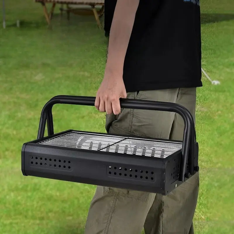 Zorenza | Tragbarer Holzkohlegrill mit Klappbarem Design 3