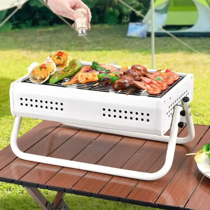 Zorenza | Tragbarer Holzkohlegrill mit Klappbarem Design 4
