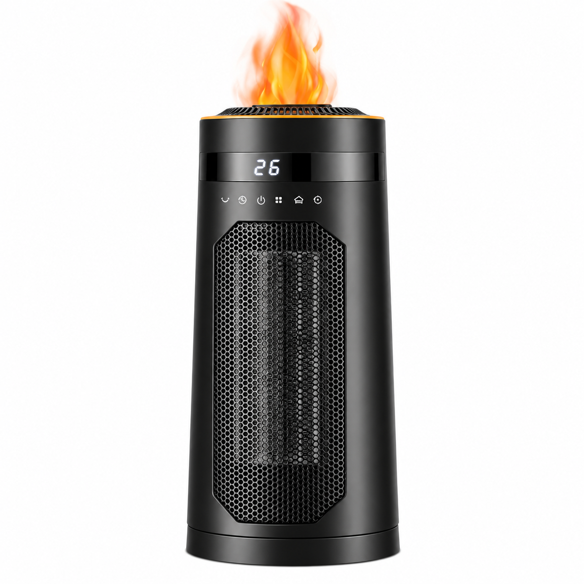 Ignavio | Calefactor cerámico 1500 W con efecto llama y humidificador