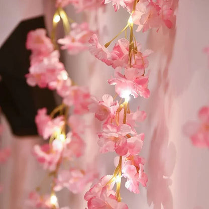 Sakuva | Kirschblüten Lichterkette 2 m mit 20 LEDs, batteriebetrieben