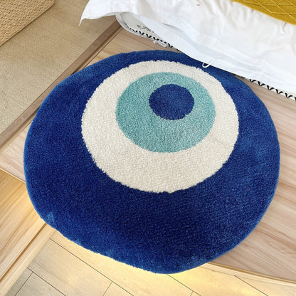 LunaWeave | Tappeto circolare con simbolo | Design spirituale, morbido e lavabile – Armonia stilosa per la tua casa