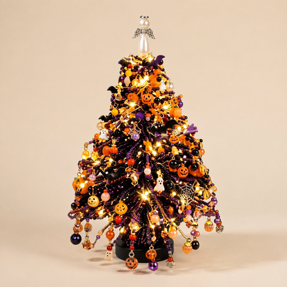 Perlvio | Decorazione natalizia albero di perline da creare con catena luminosa LED, circa 25 cm