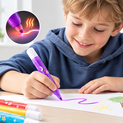 Puffelo | Penne 3D ad attivazione termica, set da 6 colori