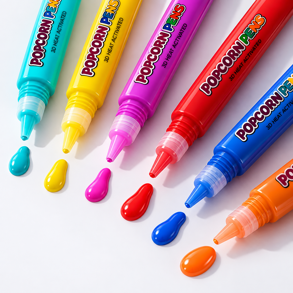 Puffelo | Penne 3D ad attivazione termica, set da 6 colori