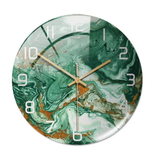 Marbela | Horloge murale moderne effet marbre