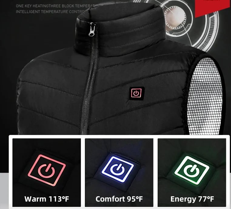 Westora | Chaleco calefactable con batería, resistente al viento y al agua, de S a 8XL