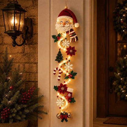 Merrilum | Decorazione natalizia luminosa da appendere alla porta, 120 cm, 6 motivi