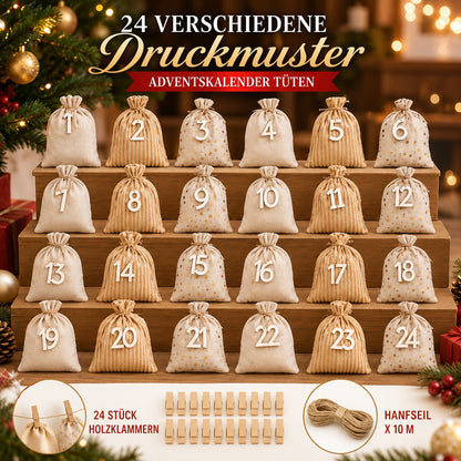 Adventskalender Säckchen zum Befüllen 2026