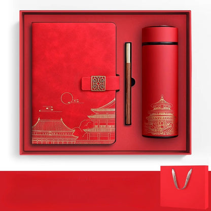 Palasto | Cadeaux de Noël pour collègues : carnet et stylo ou bouteille isotherme