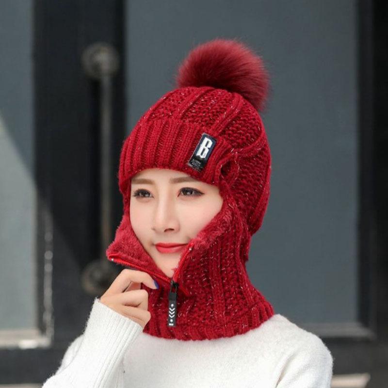 Mutzelo | Gorro de invierno de lana de punto grueso con protección para las orejas, elástico
