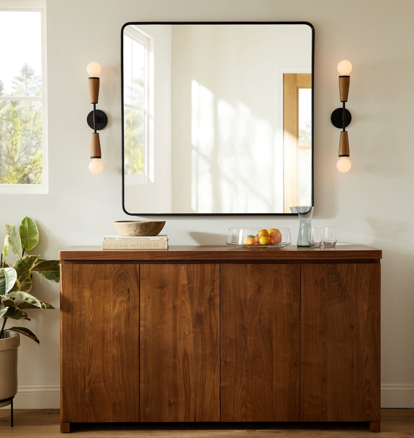 Lampada da parete in vetro a due fiamme – Elegante design retrò con metallo e portalampada E27